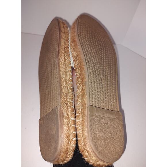 Lauren Ralph Lauren White Suede Leather Slip on Espadrille Flats Size 8.5 - Picture 3 of 6